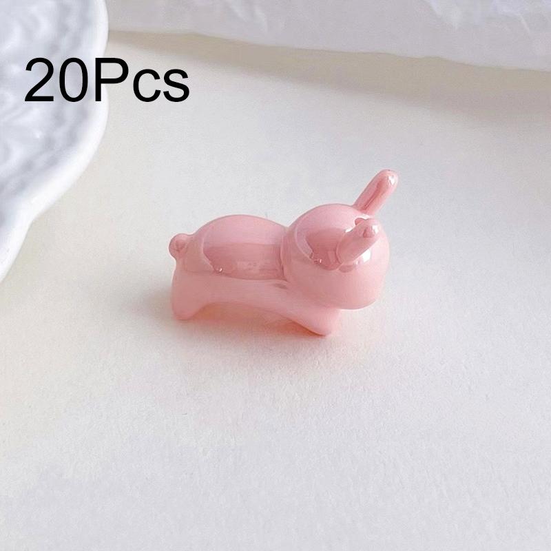 

20 шт./уп. Браслет Милые Свободные Бусины Ожерелье Плюшевый Кролик DIY Аксессуары Аксессуары для Цепочки для Мобильного Телефона Кролик Акриловые Бусины 20pcs