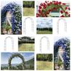Simple Style Arch Trellis For Climbing Plants Foldable Metal Frame Black/white