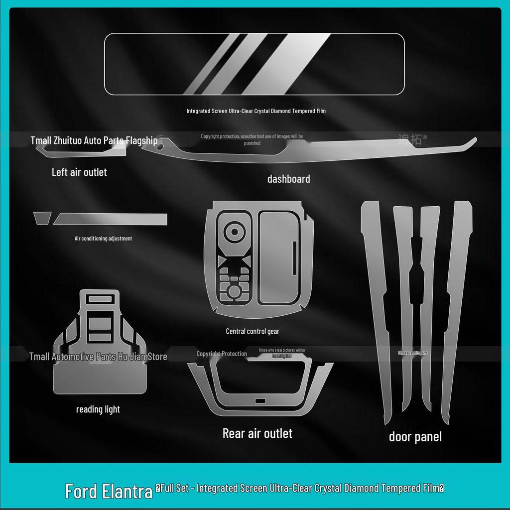 Fits 26 Ford Territory Models: Center Console Gear Shift Panel Screen Protector Tempered Film.