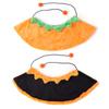 Pet Pumpkin Plush Cape Double Sided Drawstring Adjustable Cat Dog Funny Cute Halloween Costume Fancy
