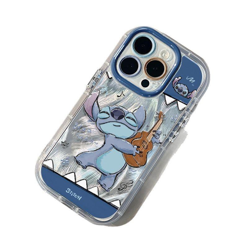 Stitch Guitar Feather Case for Apple 16/15/Huawei Honor Xiaomi Phone Case 13 Pro Max Full Coverage