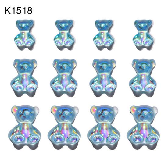 Niedźwiedź 3D ozdoby do paznokci polski żel UV Diy Manicure Ozdoba