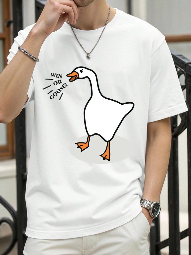 Win Or Goose Printed TShirts Womens Summer Cotton Tops Loose ONeck Comfortable Short Sleeve T Shirts Casual Womans Clothes