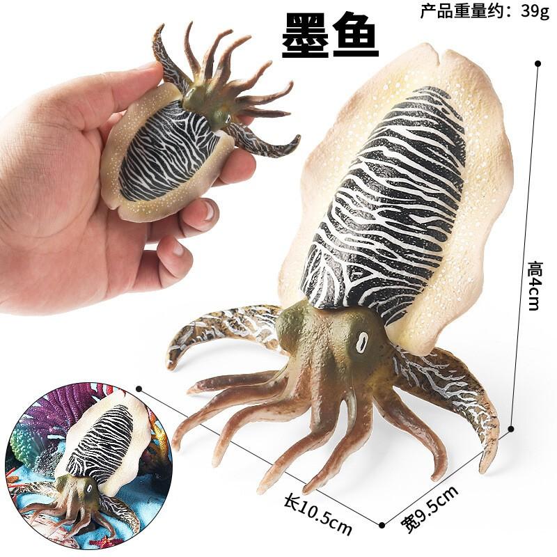10cm cuttlefish children cognitive simulation marine life animal model toys