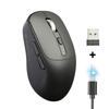 Wireless Mouse Bluetooth Compatible 5.2 USB 2.4Ghz Mice Ergonomic Wireless Office Mouse for iPad MacBook Tablet Laptop Computer