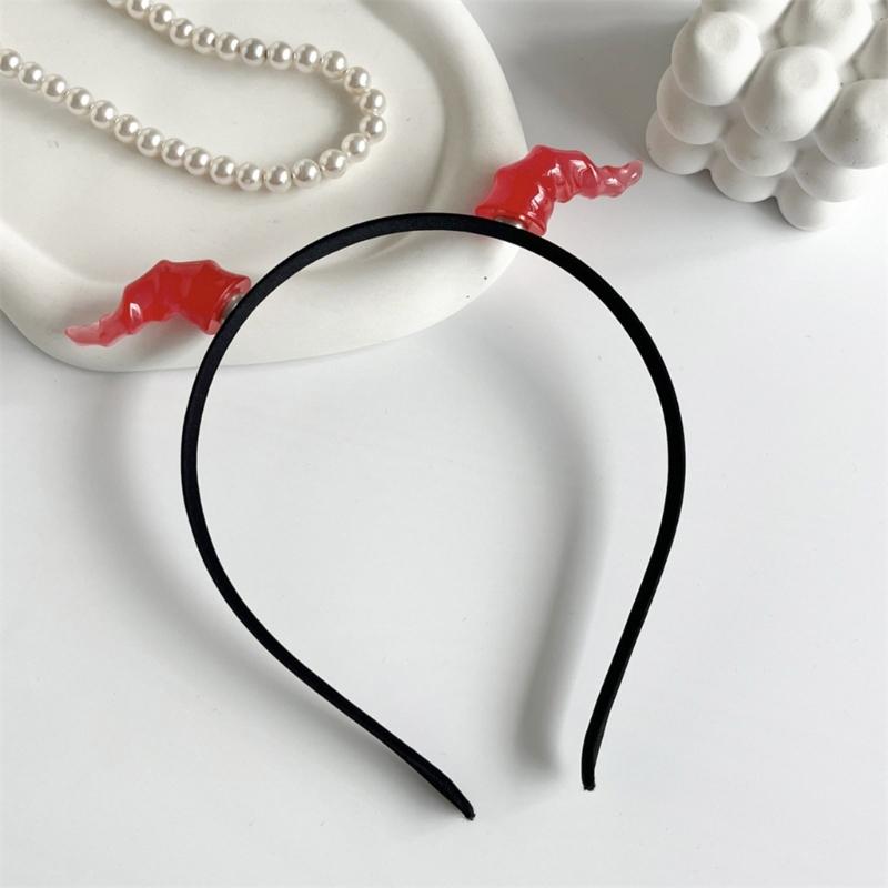Handmade Devil Horn Hairband Girls Cosplay Accessories Beast Horns Fursuit Masquerades Halloween Cosplay Party