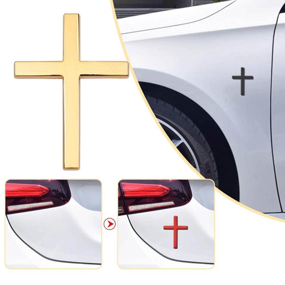 1Pcs Car Styling Car 3D Metal Sticker Christian Cross Auto Body Emblem Badge Decal Car Accessories For BWM V0Y7