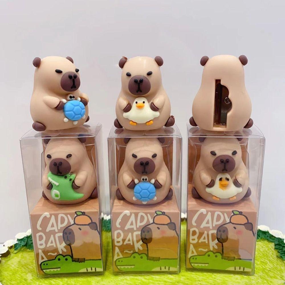 

3шт 3D Capybara точилка для карандашей одно отверстие карандаш режущие инструменты канцелярские принадлежности подарок
