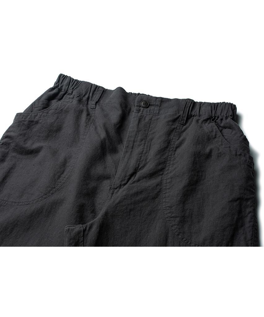 Deoleseukyu Linen Cotton Domingo Pants [Olive Charcoal]