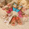 Women's Breathable Wedge Espadrille Buckle Sandals - Fashionable Plus Size Thick Sole Sandals