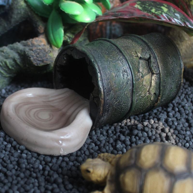 Reptiles House Shelter Basking Cave Crawling Terraces Hide Cave Small Reptiles for Secure Bearded and Snake Environment