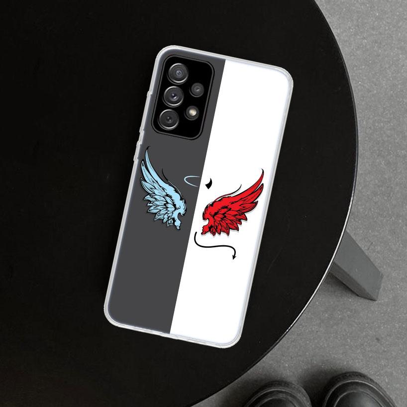 Angel Wings Demon Wing Phone Case for Samsung Galaxy A17 A16 A26 A36 A56 A57 A37 A15 A25 A35 A55 A14 A24 A34 A54 A13 A23 A33 A53