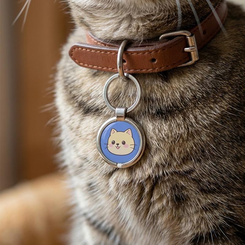 NFC Pet Tag: Metal ID Tag for Dogs and Cats - Anti-Loss Pendant to Share Pet Info