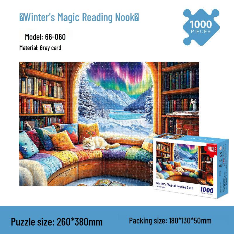 1000-Piece Cartoon Jigsaw Puzzle for Adults and Kids - Challenging Educational Stress Relief Toy Gift