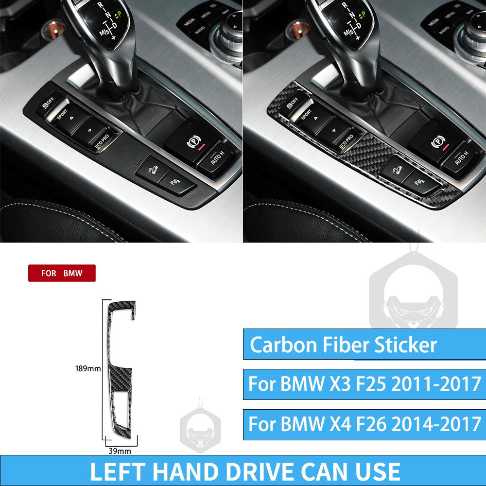 For BMW X3 F25 2011-2017 For X4 F26 2014-2017 Accessories Interior Dashboard Gear Outlet Full Set Kit Carbon Fiber Cover Sticker