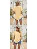 Women's Eyelet Summer Round Neck Short Sleeve Casual T-shirt