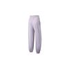 Li Ning Womens Fitness Series UPF 50+ Solid Color Reflective Elastic Waistband Cuffed Sports Pants Women Pants Smoky-Purple AKLT542-7