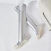Womens Over-the-Knee Stretch Boots Size 44 Wide Fit Flat Heel PU Leather Round Toe Warm All-Season