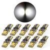 10PCS W5W LED T10 LED Bulb Canbus For BMW Opel Car Parking Dome Lights Interior Map Dome Lights 6500K Warm White Ice Blue Purple Dome Lights 6