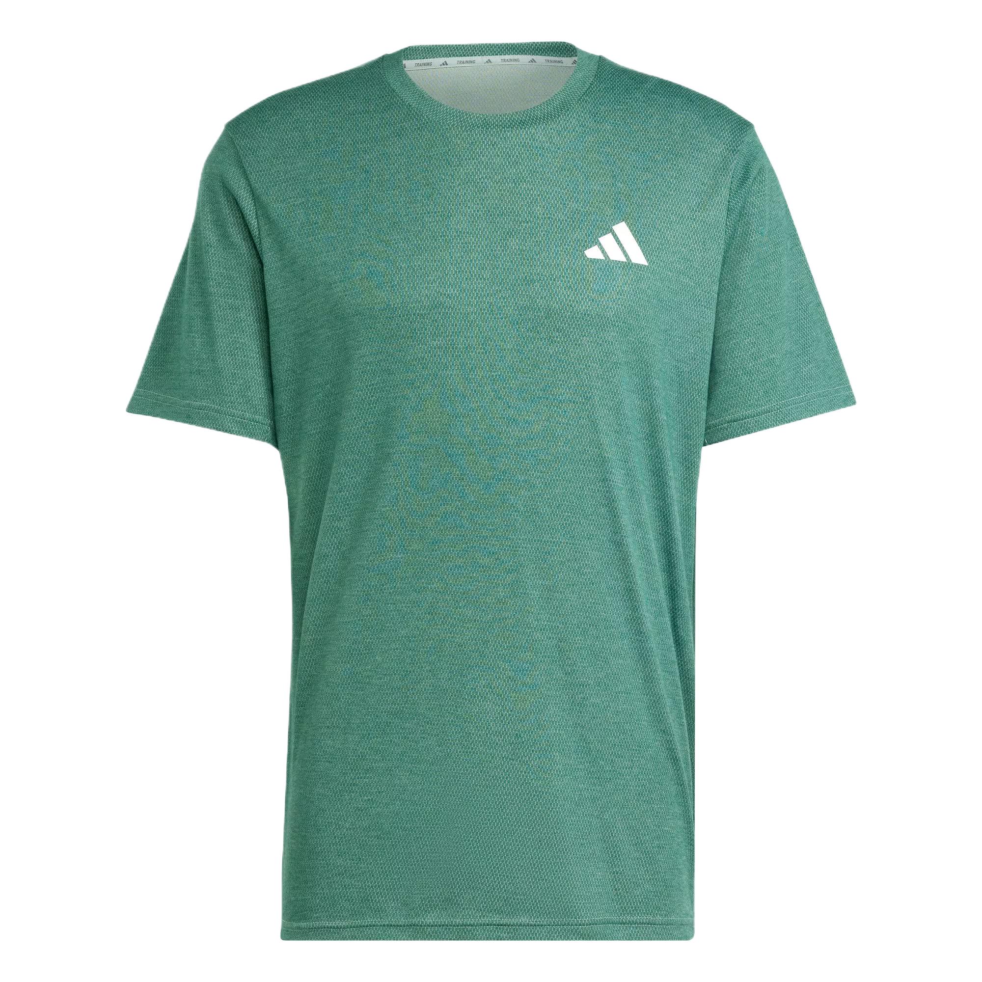 adidas Train Essentials Feelready Novelty T-Shirt Silver Green Men JD0174 S
