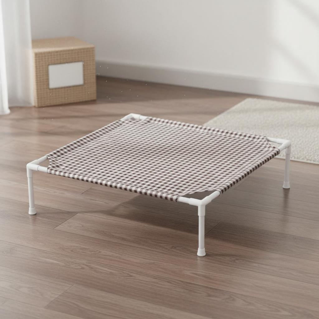 Elevated Pet Bed Sturdy Frame Machine Washable Dog Cat Bed Raised Pet Cot Lightweight Raised Dog Lounger Easy to Assemble