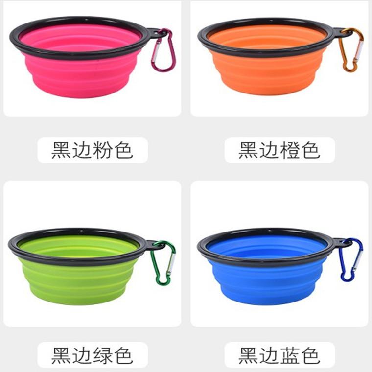 Pet folding silicone bowl travel pet bowl travel folding silicone portable pet bowl for cats and dogs