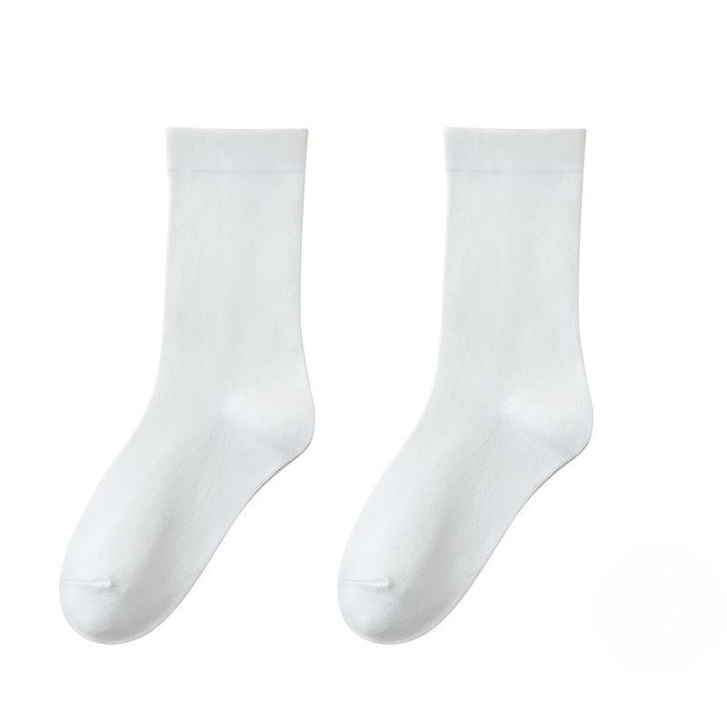 Girls Spring and Summer Sweat Absorbing Pure Cotton Comfortable Boneless Yuezi Long Tube Pile Socks