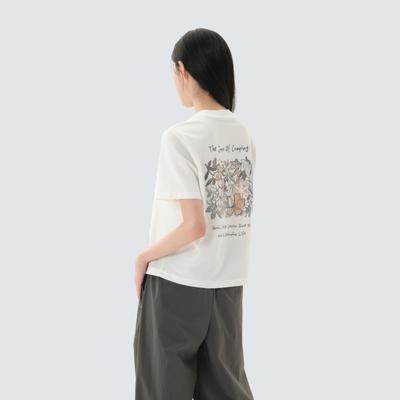 Sorona Women's Tropical Short-Sleeve T-Shirt Off White (S26MWFTS71)
