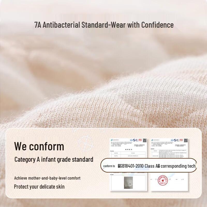 Langsha Girls' 3-Layer Thick 100% Cotton Thermal Underwear Set