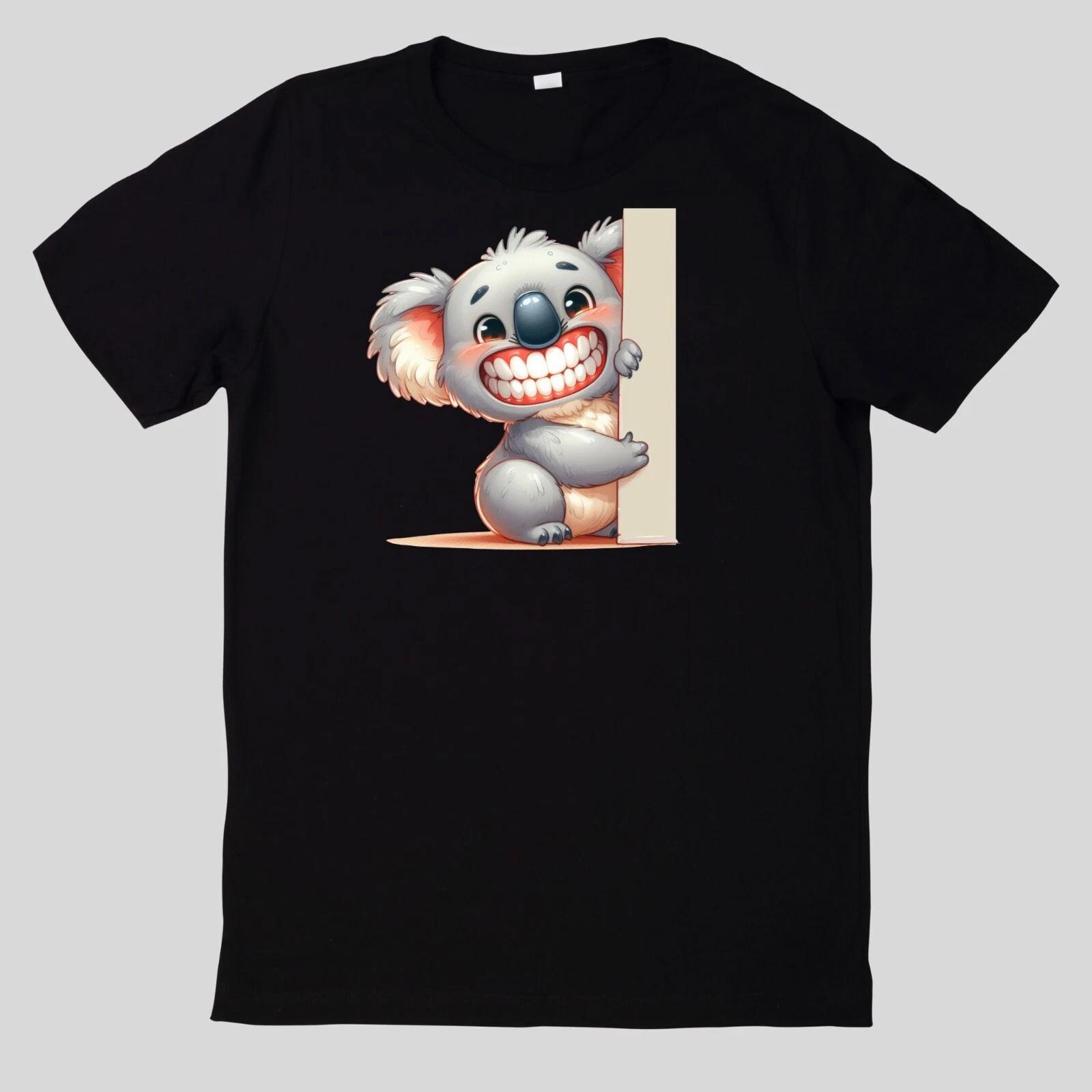 T-Shirt Lustige Tiere, die um die Ecke spähen Lustig Cartoon L