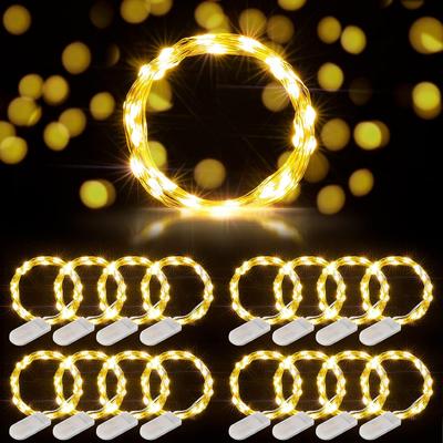 8/12/16PS LED String Lights Argento Filo Ghirlande di Natale Festoon Led Fairy Lights Decorazioni Natalizie per Casa Stanza Albero