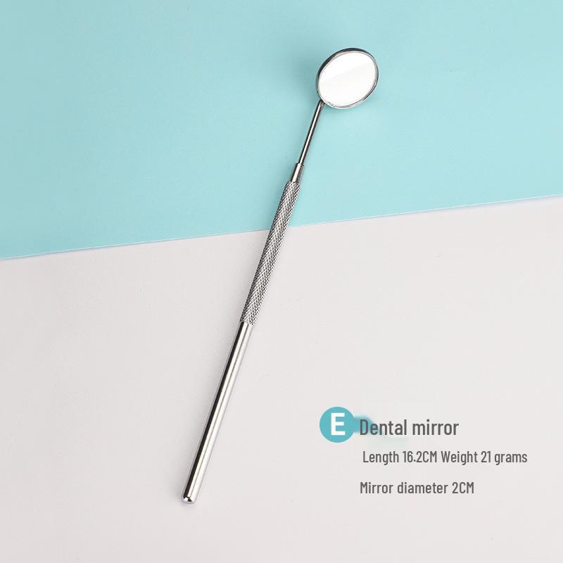 Stainless Steel Dental Tool Set - Mouth Mirror & Tartar Cleaning Care Tools