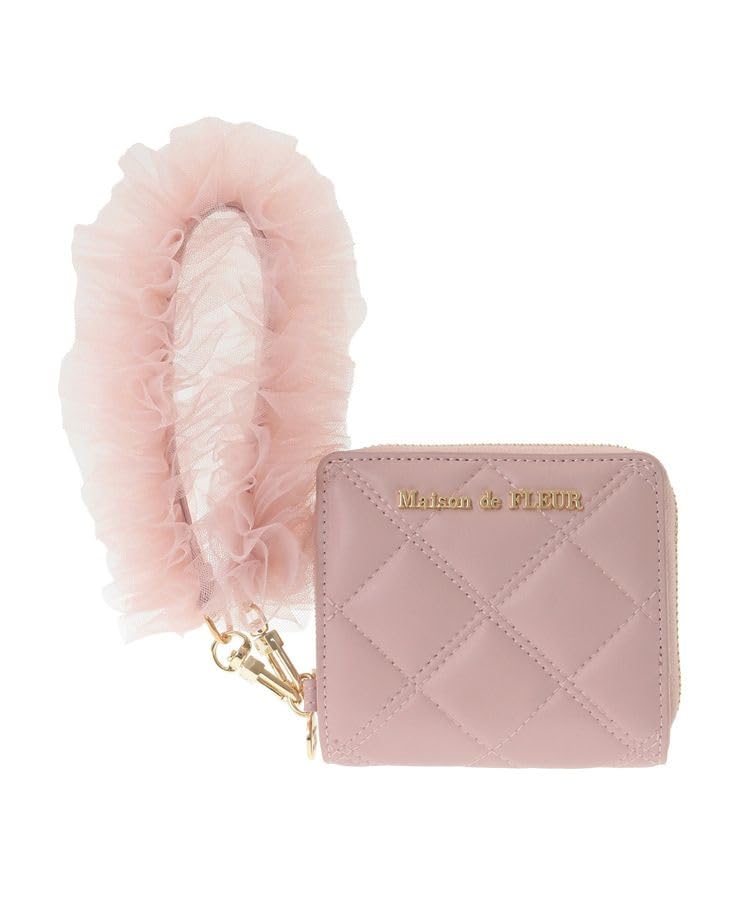 Maison de FLEUR Tulle Strap Pink Women's Wallet,