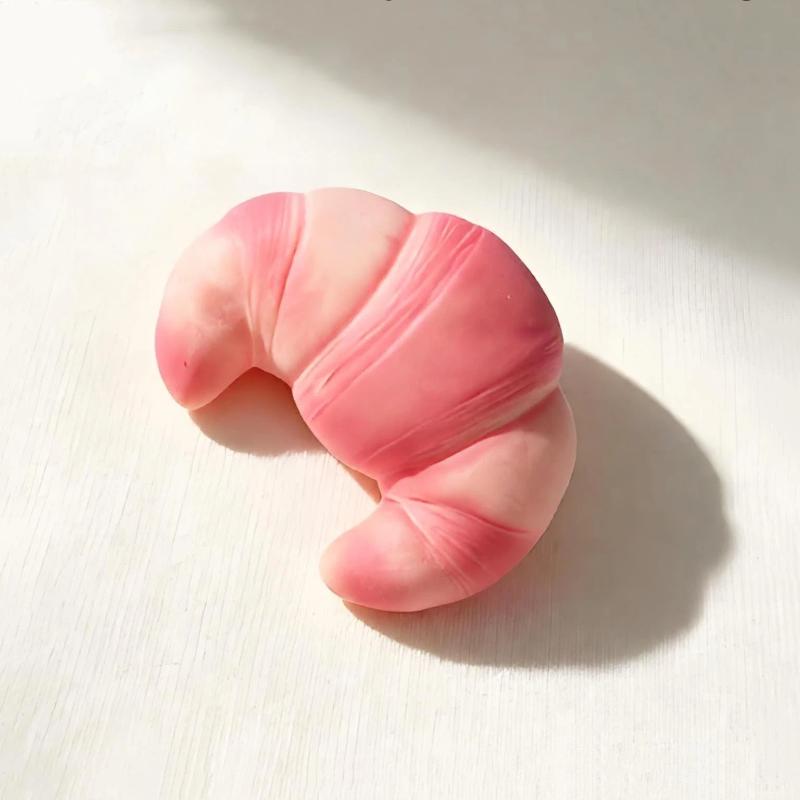 Croissant Squeeze Toy Slow Rising Sticky Stress Relief Toy Super Soft Food Creative Simulation Bread Anti-Anxiety Gifts