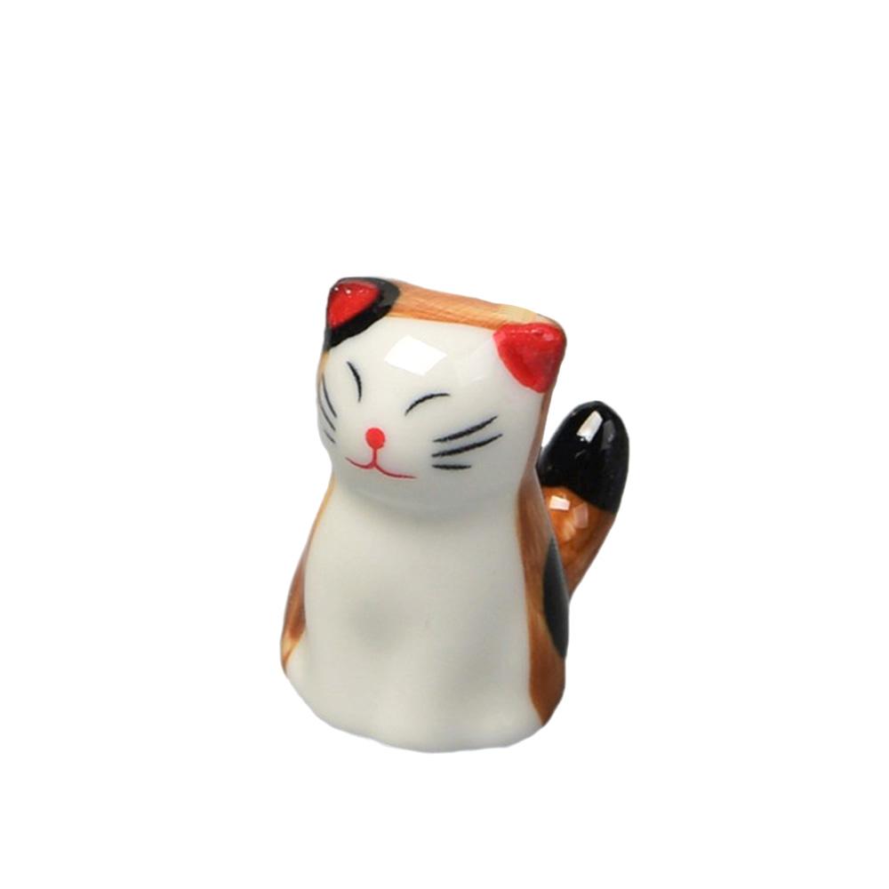 1 Pcs Cute Cat Shape Ceramic Chopsticks Holder Stand Chopstick Rack Spoon Stand Pillow Japanese Style Kitchen Tableware Tools