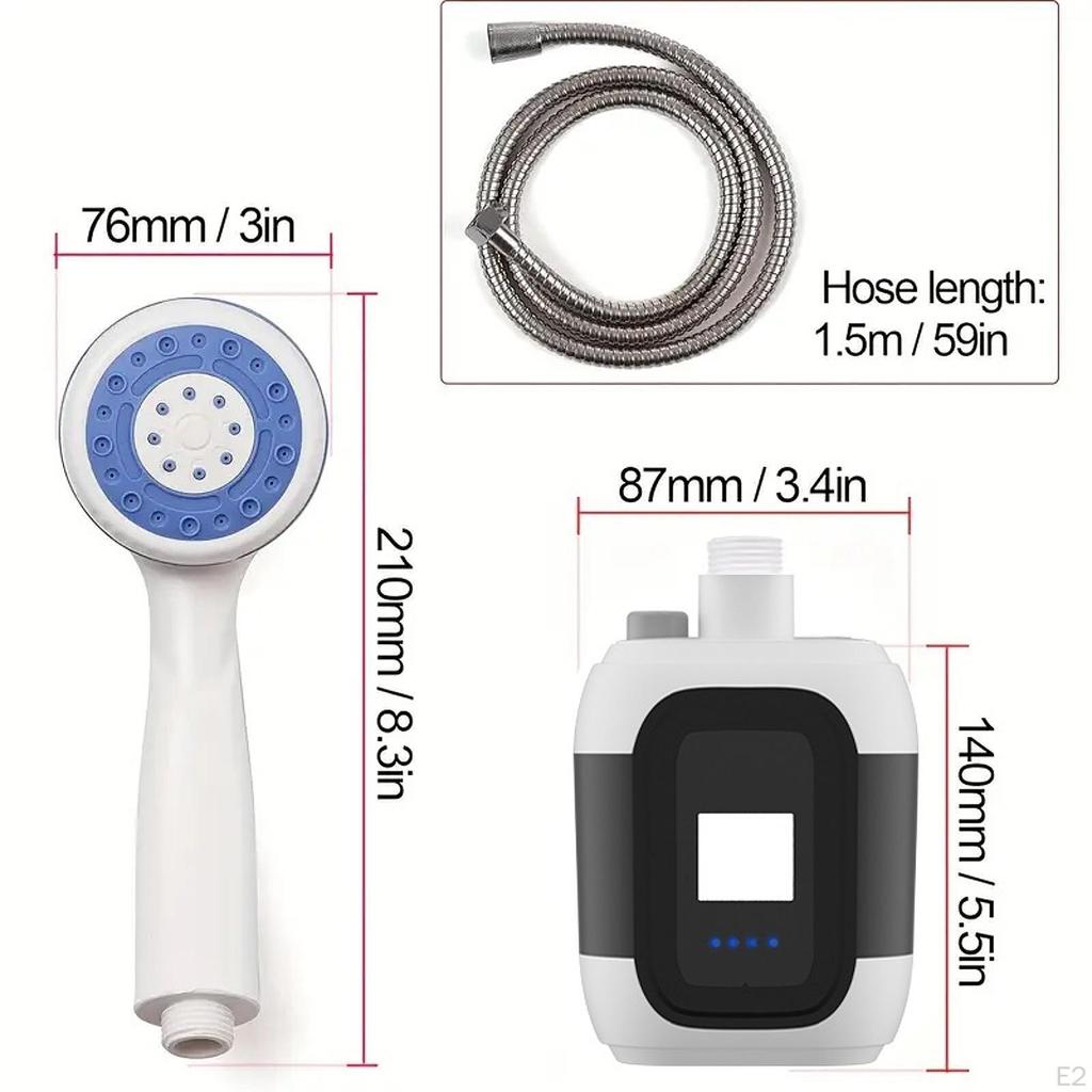 Portable Camping Shower, Electric Shower Pump for Travel,