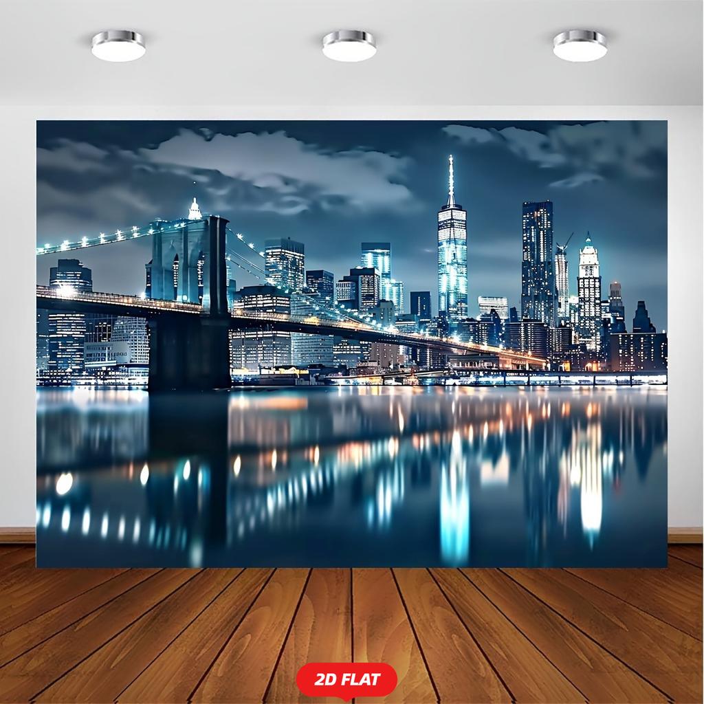 New York Cityscape Tapestry Brooklyn Bridge and Manhattan Skyline for Urban Home Decor Perfect Wall Art for Living Room orOffice
