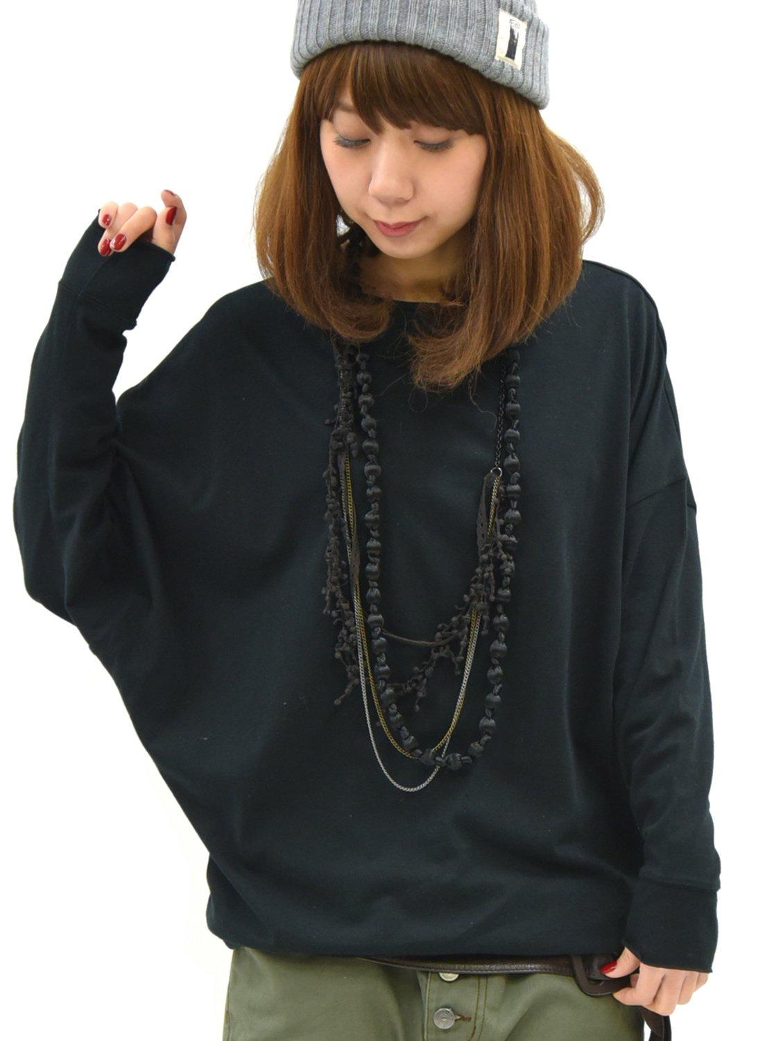 

Andit Simple Color Loose Dolman Cut and Sew Size 202 Medium Women s Top, Black,