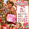 Christmas -Day Countdown Calendar, 2D Flat Acrylic Pendant Ornaments for Holiday Crafts
