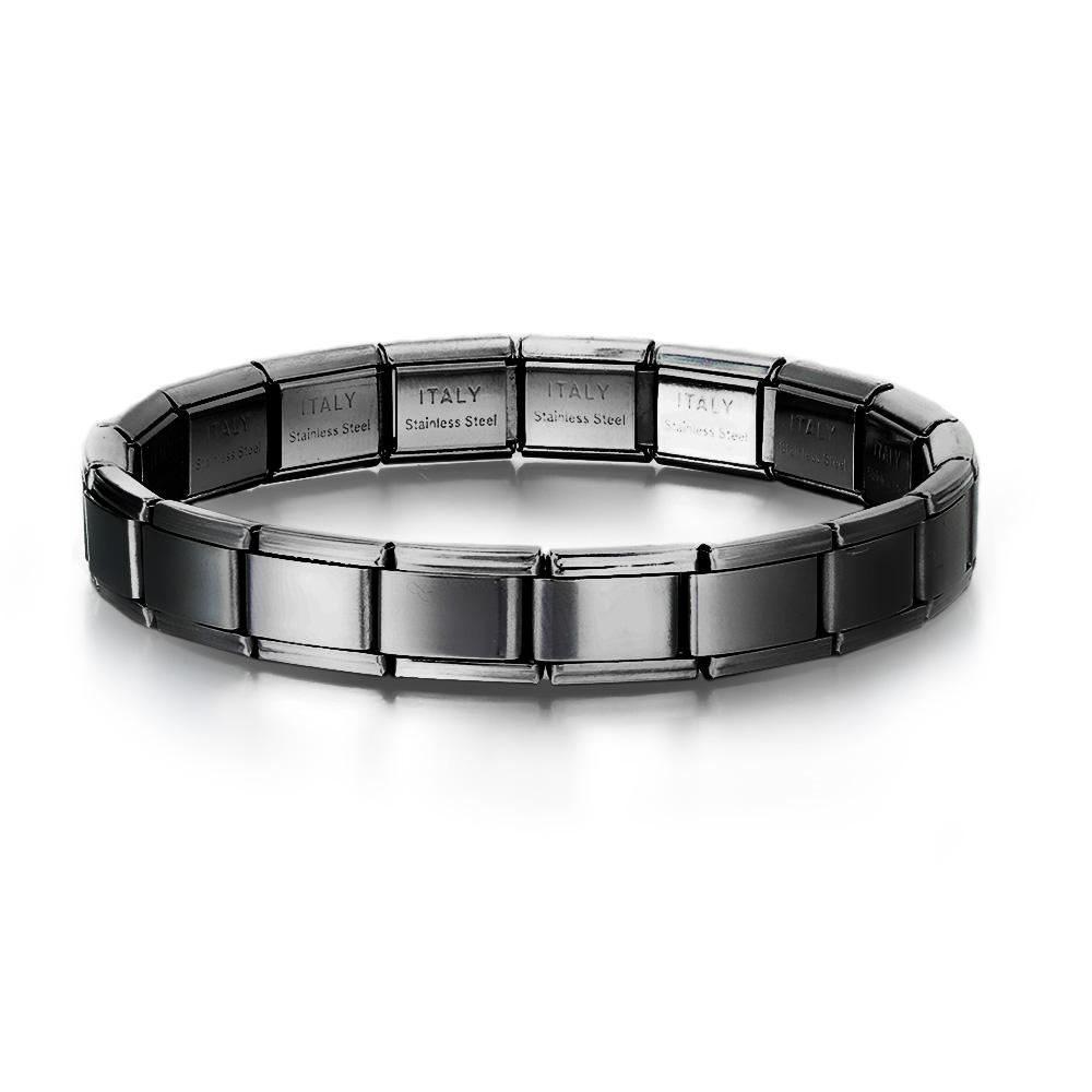 Braccialetti Charm Italiani Fai da Te Catena di Base Bracciale in Acciaio Inossidabile Moduli Assemblati Versatili Regalo Ideale 9mm Universale Dropshipping