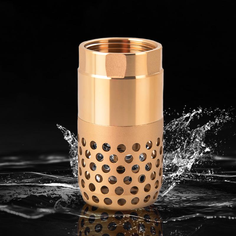1" Brass Foot Valve Check Valve with Filter for Water Pumps
