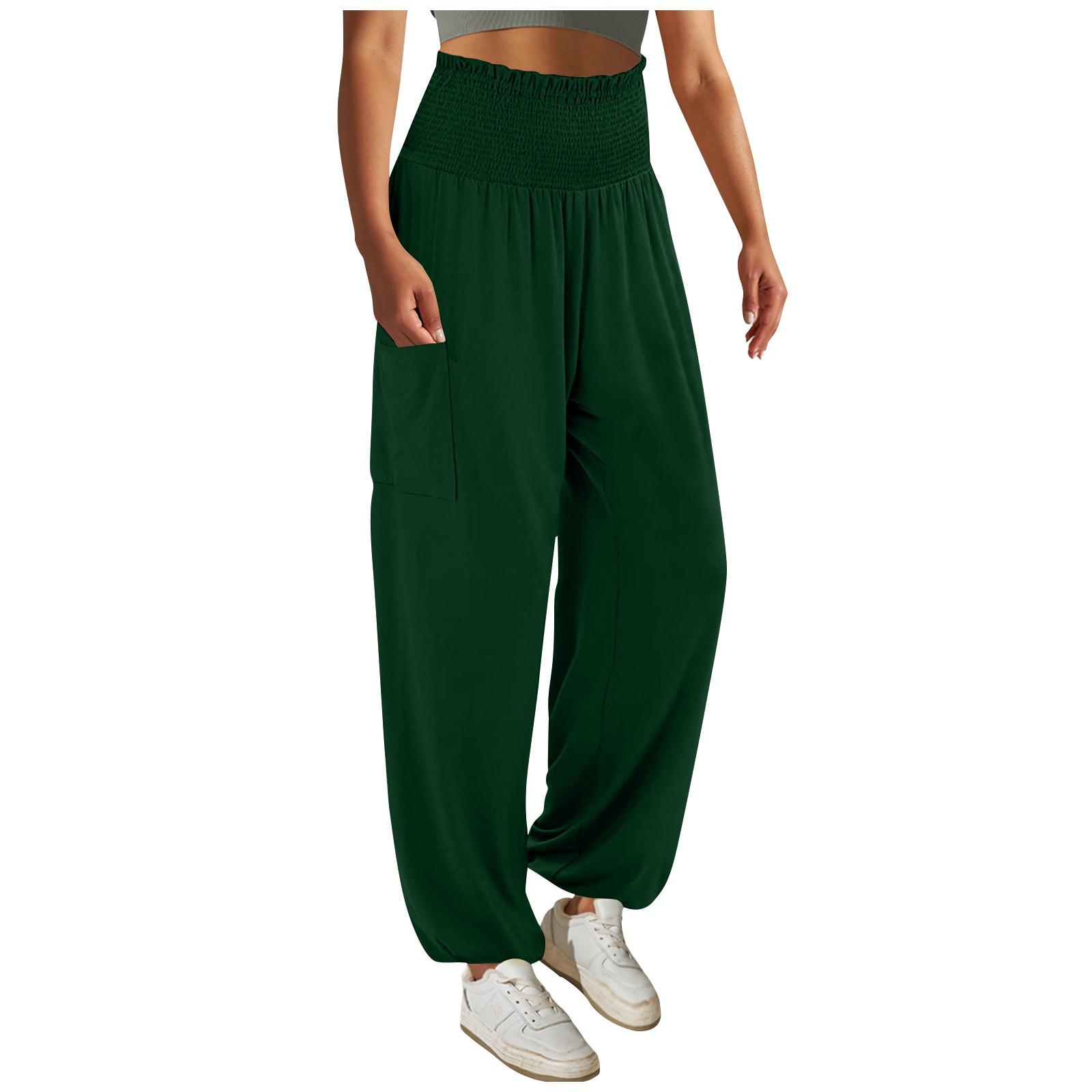 Women s Casual Pants, Color High Waisted Pleated Leggings Casual Pants XXXL