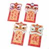 Chinese Year Red Envelope, 3D Lion Dance, Foil, Creative Lucky Money Packet, Universal