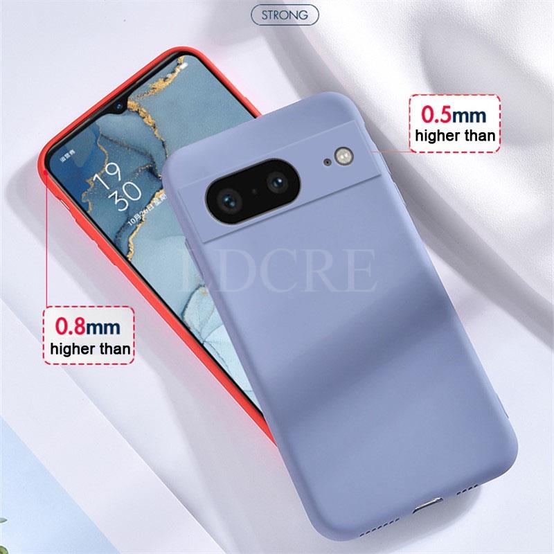 For Google Pixel 8 Case Liquid Silicone Coque For Pixel 8 Pro 7A 7 Pro 6 6A 7A 8A Cover TPU Fundas Protective Case Pixel 8 Cover