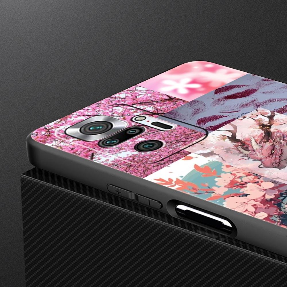 Korean Flower Phone Case Cover for Redmi 14C 10C Note 15 14 13 12 10 11 K40 Pro Plus 5G Soft TPU Shockproof Shell Fundas Capas