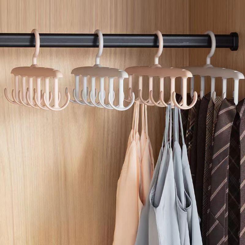 Platzsparender drehbarer Kleiderbügel mit 12 Haken – ideal für Krawatten, Unterwäsche, Westen und Röcke | ein tragbarer Organizer, geeignet für Schlafsäle und die Aufbewahrung zu Hause.