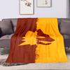 Wolf Silhouette Split Design Blanket Patterned flannel blanket perfect for the bedroom living room, sofa, or a little nap
