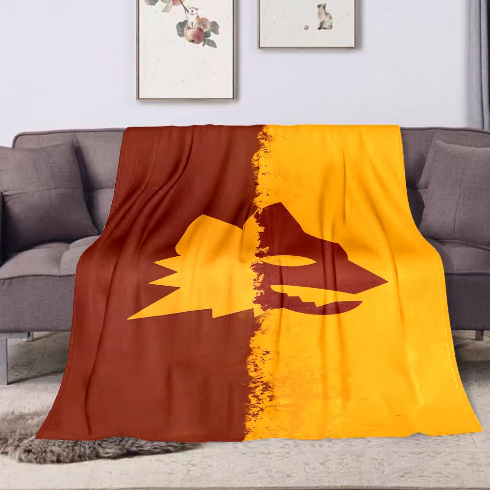 Wolf Silhouette Split Design Blanket Patterned flannel blanket perfect for the bedroom living room, sofa, or a little nap
