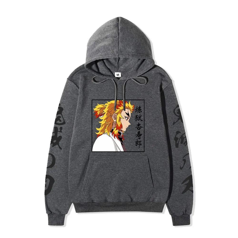 Anime Demon Slayer Hoodie Men and Women Long Sleeve Shinobu Kocho Hoodies Sweatshirts Harajuku