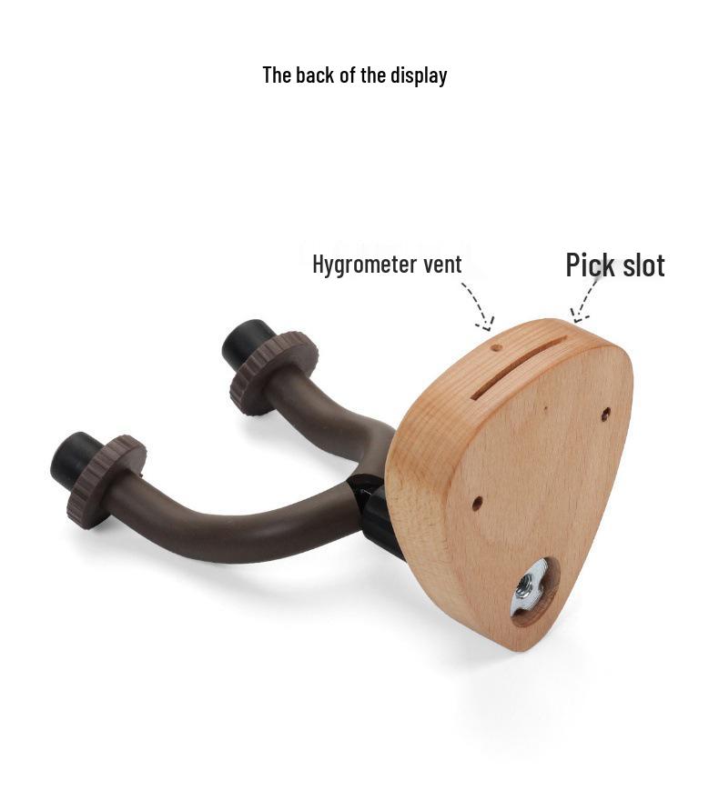 Multi-Instrument Wall Mount with Hygrometer for Guitar, Ukulele, Violin, Mandolin, and Bass